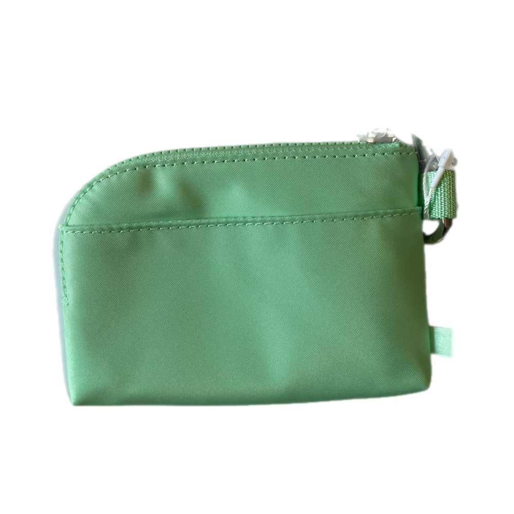 Lululemon citra lime white  never lost key chain and clip panel card pouch NWT - Picture 7 of 9